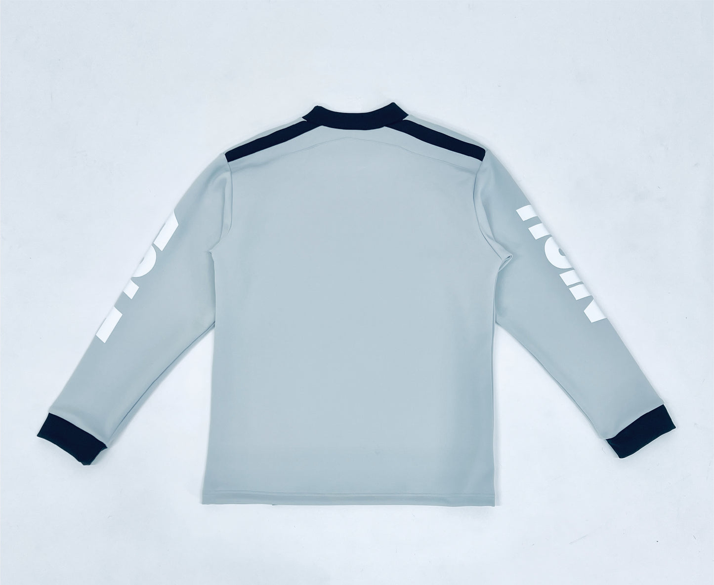 メンズ ダンボールニット アームロゴ ロングスリーブモックネックシャツ / グレー