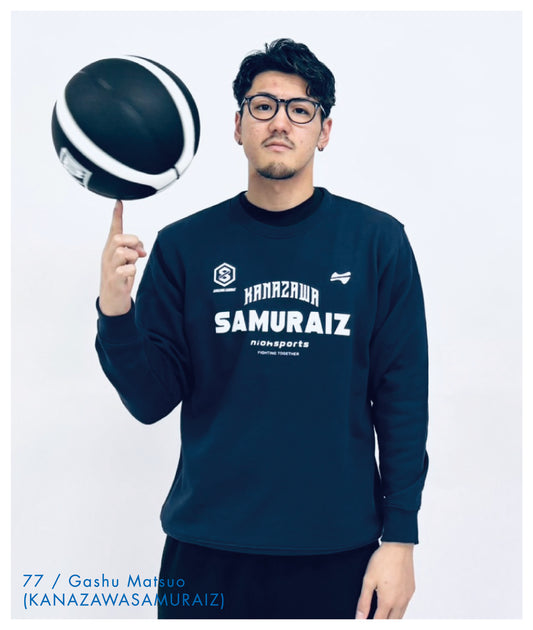 NIOHSPORTS×KANAZAWASAMURAIZ サムライズ ライトスウェット （ネイビー、ブラック）