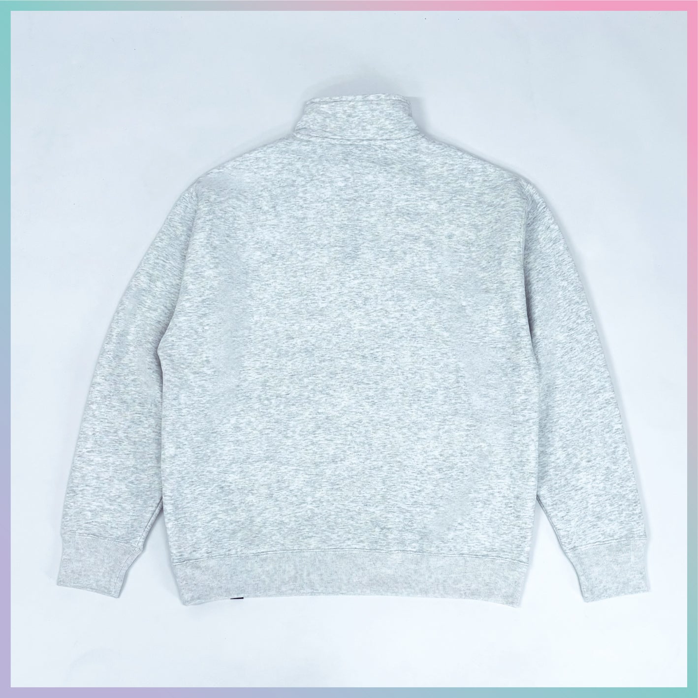 【裏起毛】リラックスフィットハーフジップスウェット　/　アッシュ