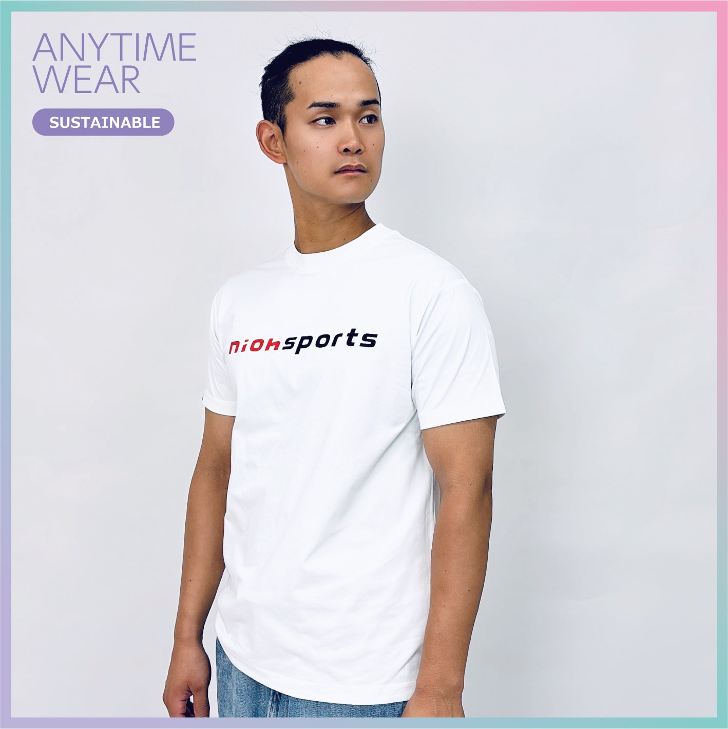 コットンライク ロゴドライＴシャツ　/　ホワイト