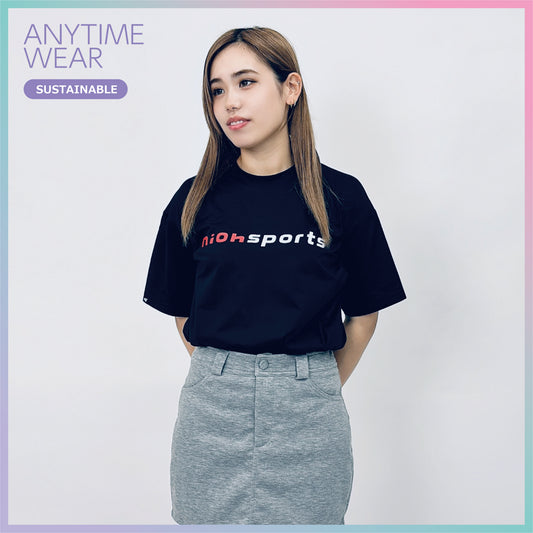 コットンライク ロゴドライＴシャツ　/　ブラック