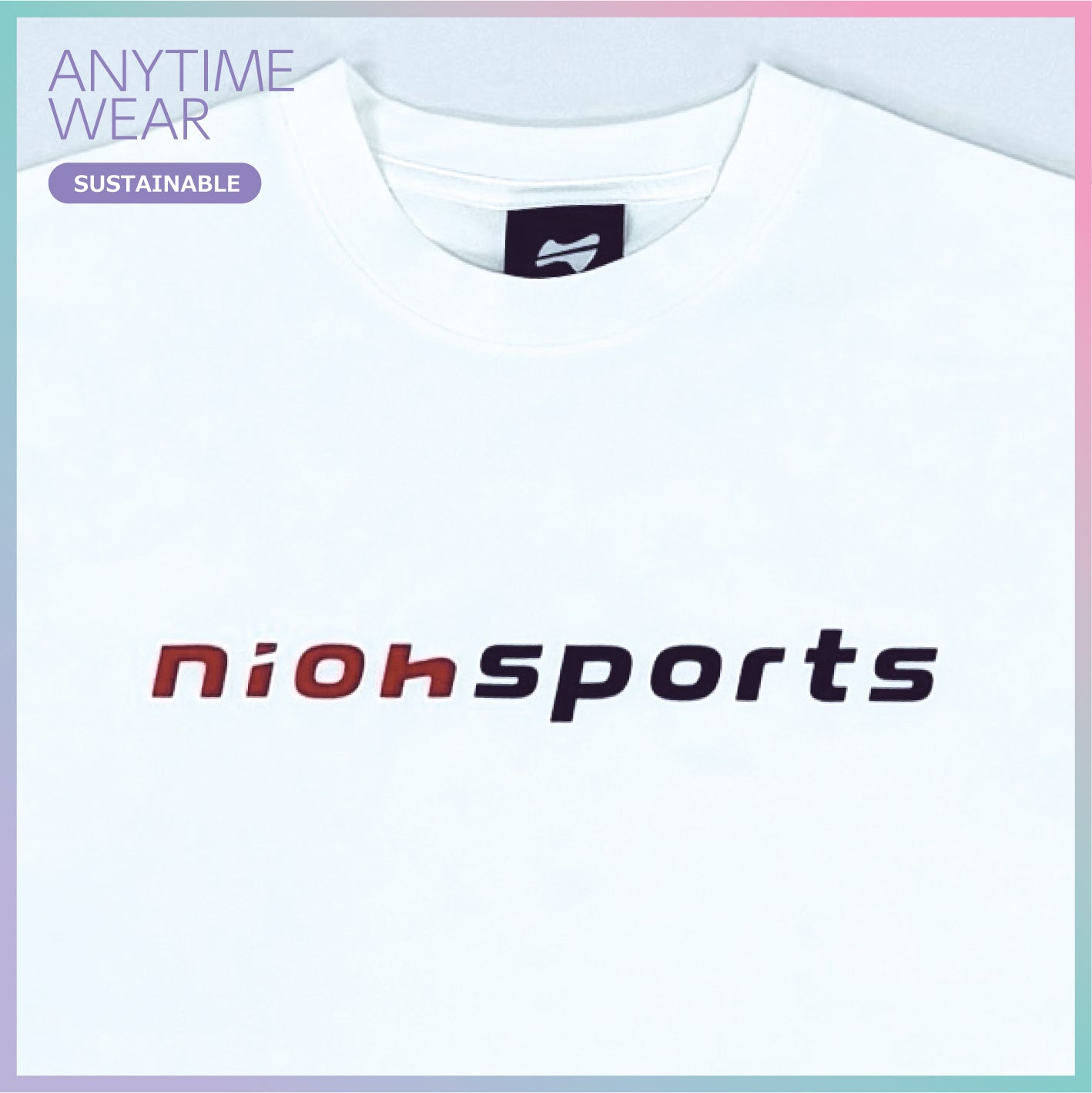 コットンライク ロゴドライＴシャツ　/　ホワイト