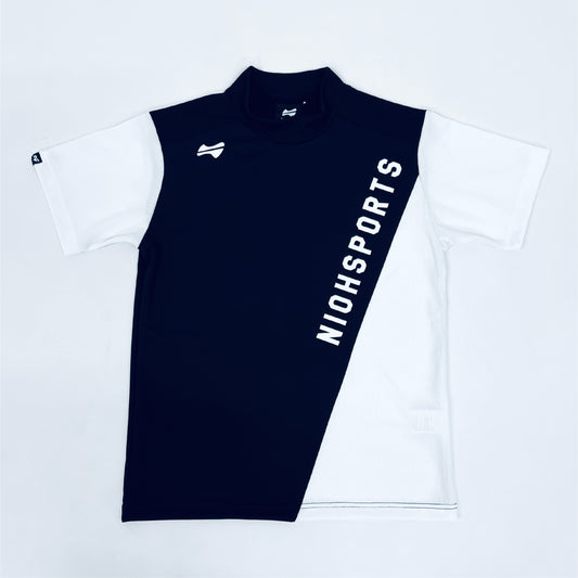 【2023年6月新発売】メンズ ショールスタイルモックネックシャツ　/　ブラック