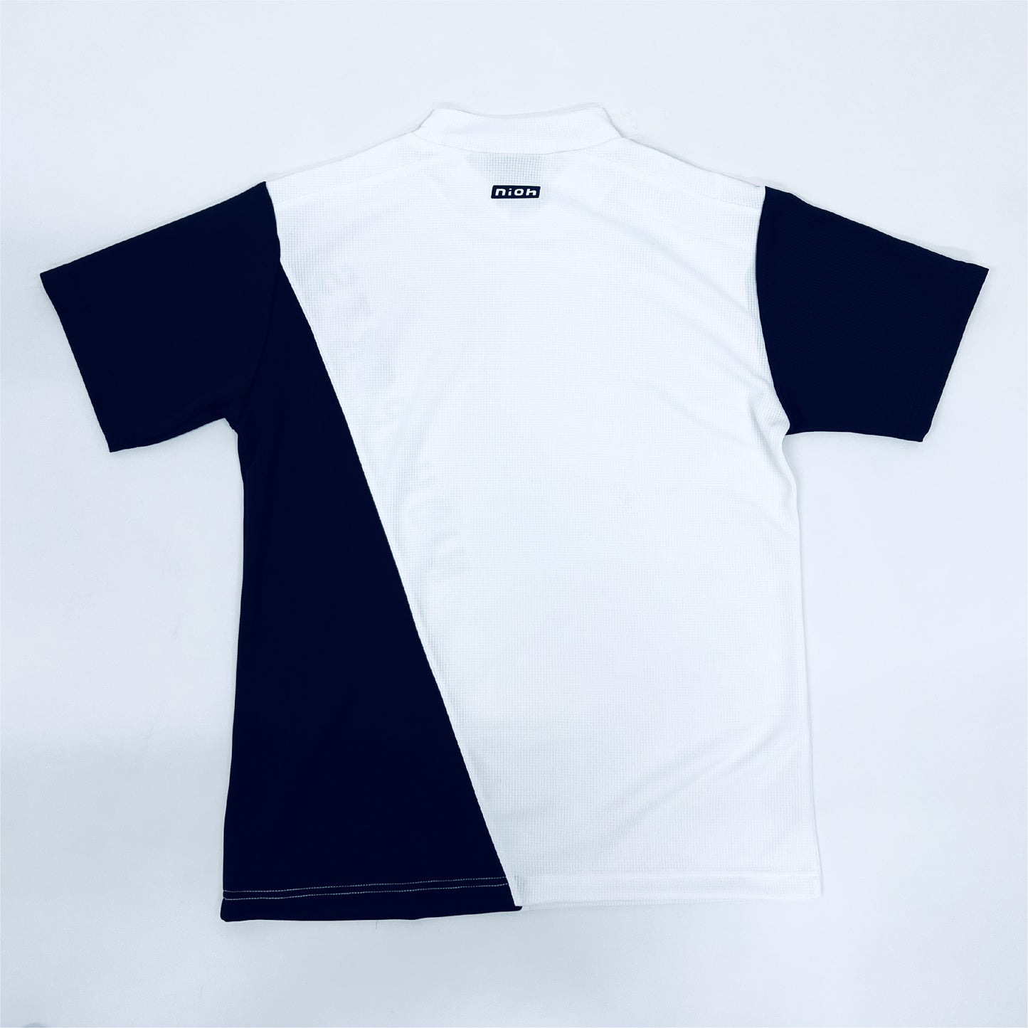 【2023年6月新発売】メンズ ショールスタイルモックネックシャツ　/　ホワイト