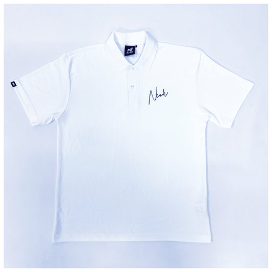 【2023年4月新発売】niohsportsLIGHT メンズ（ユニセックス） スレッドロゴポロシャツ / ホワイト