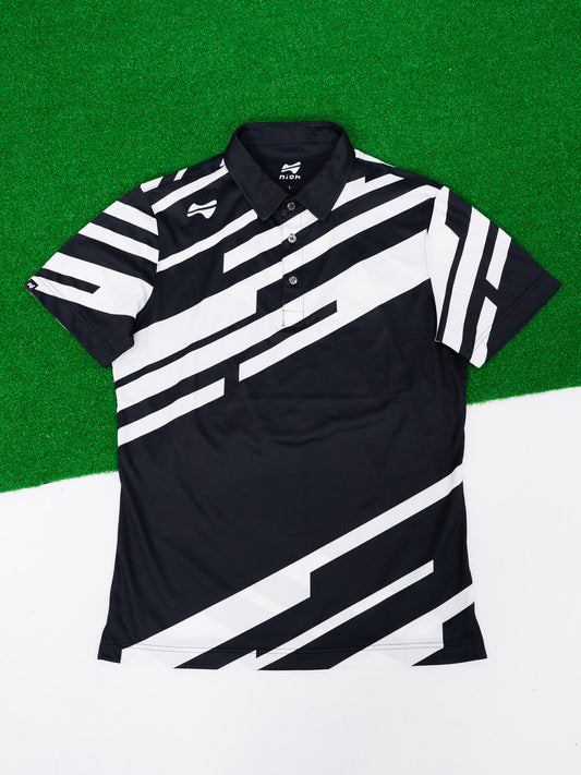 【お求めやすい価格になりました】メンズスラッシュゴルフ半袖ポロシャツ-ブラック