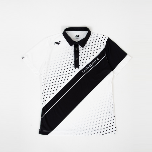【お求めやすい価格になりました】クロスドットゴルフ半袖ポロシャツ-ホワイト