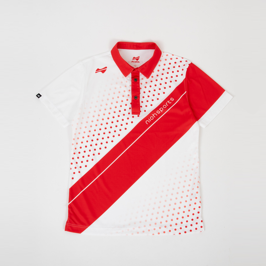 【お求めやすい価格になりました】クロスドットゴルフ半袖ポロシャツ-レッド